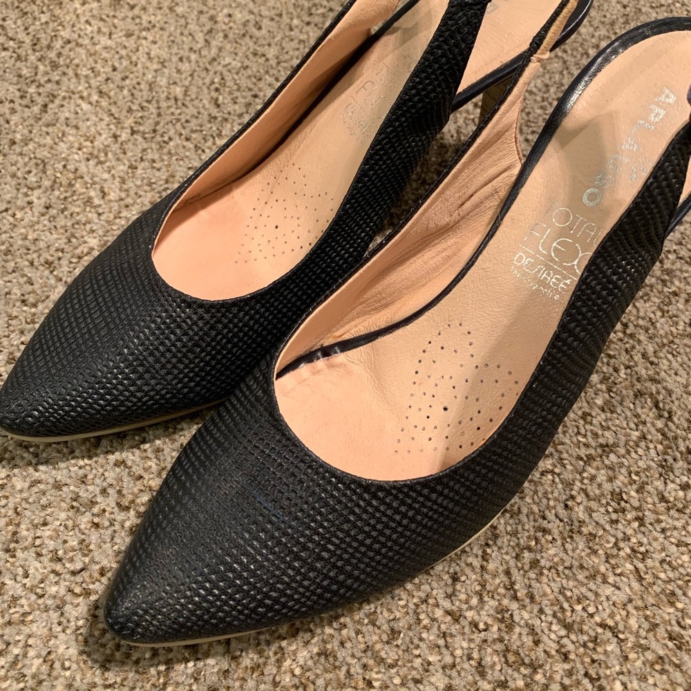 Navy heels purchased in Spain